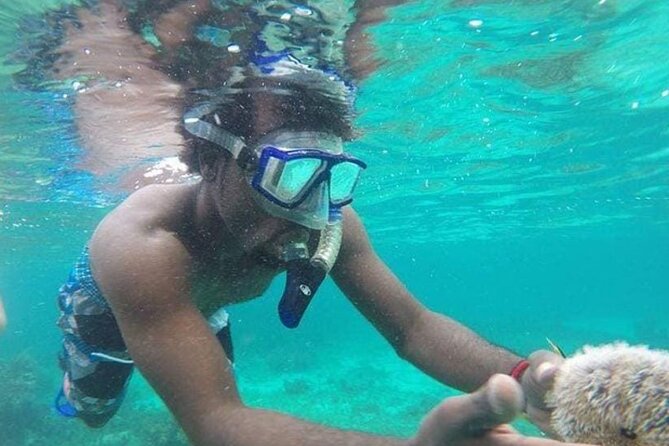 Adventurous-Snorkeling With Sightseeing of Montego Bay - Getting ready on the white-sand beach