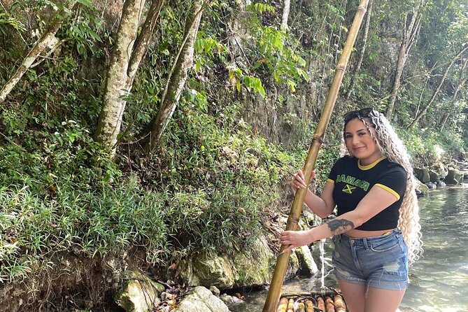 ATV Bamboo Rafting and Horseback Riding in Montego Bay - Bamboo rafting with a limestone foot massage