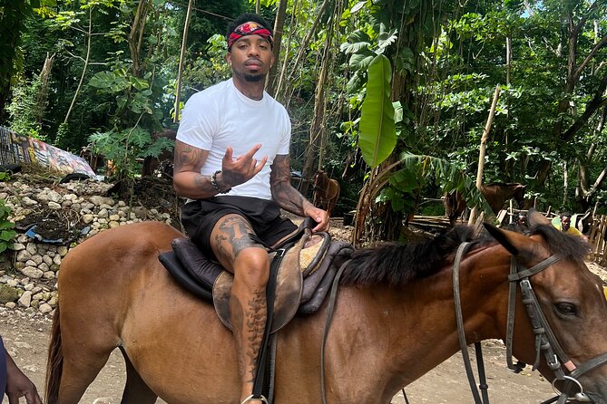 ATV , Bamboo Rafting & Horseback Ride Tour From Montego Bay - St. Ann’s Bay horseback ride and sea swim