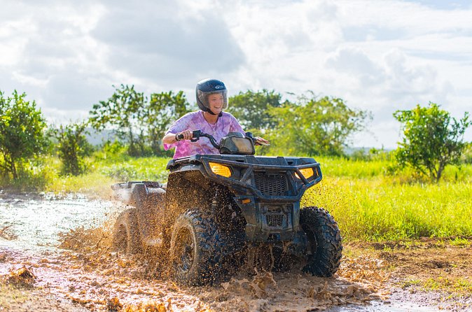 ATV, Horseback Ride, Zipline, Falls Climb + Lunch from Ocho Rios - Horseback riding from land into the Caribbean