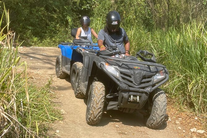 ATV, Zipline, Horseback, Bamboo Rafting and Rick’s Cafe - ATV trails, steep hills, and thick Jamaican mud
