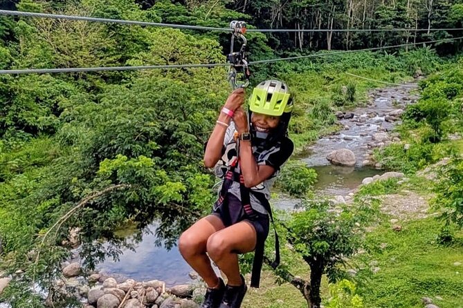 ATV Zipline Nature Walk Swing over Wishing River Kingston Jamaica - Who will enjoy this most?