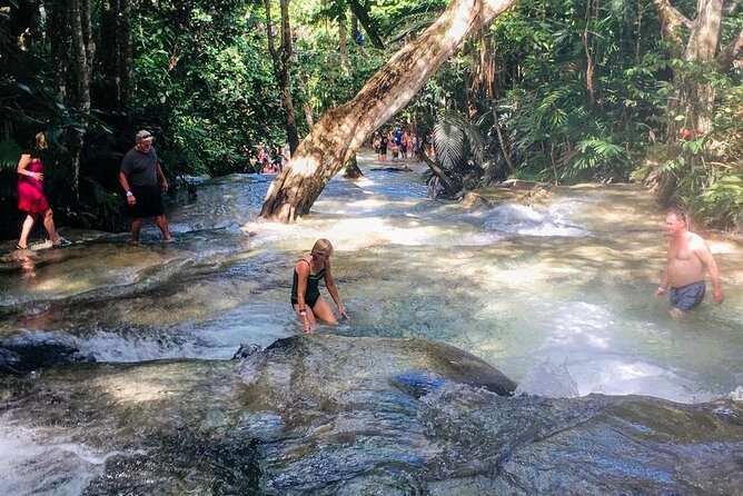 Bamboo Rafting, Dunn's River Falls and Horseback Riding Private Tour - Bamboo rafting on the Martha Brae River