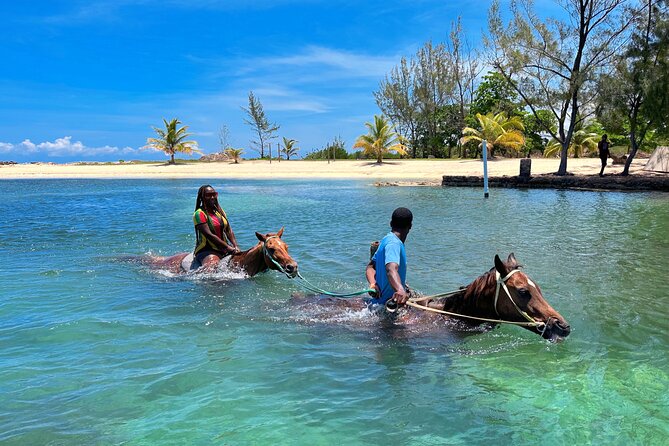 Bamboo Rafting & Horseback Ride n Swim Guided Tour in Montego Bay - Cancellation and weather notes