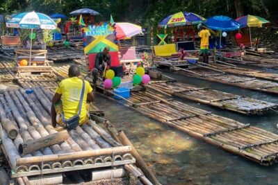 Bamboo Rafting with Limestone Massage and Private Pick up
