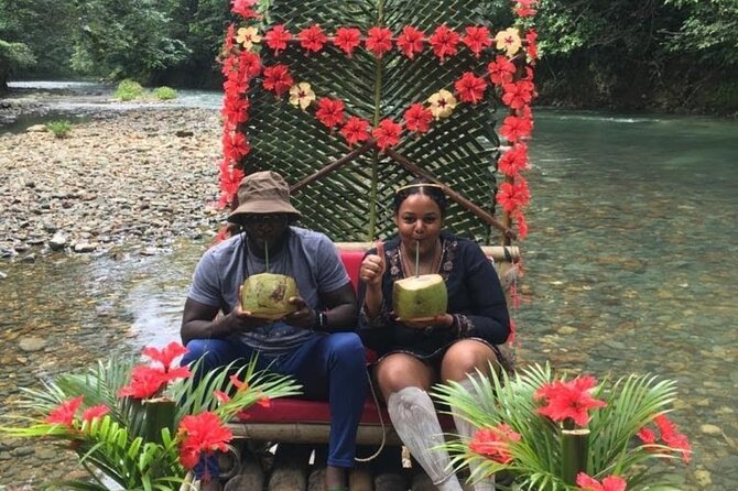 Bamboo River Rafting Limestone Foot Massage in Montego Bay Ja. - The limestone foot massage at the end