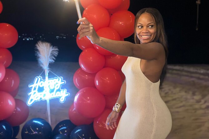 Birthday Dinner On Beach In Montego Bay Jamaica - Choosing the food from the menu