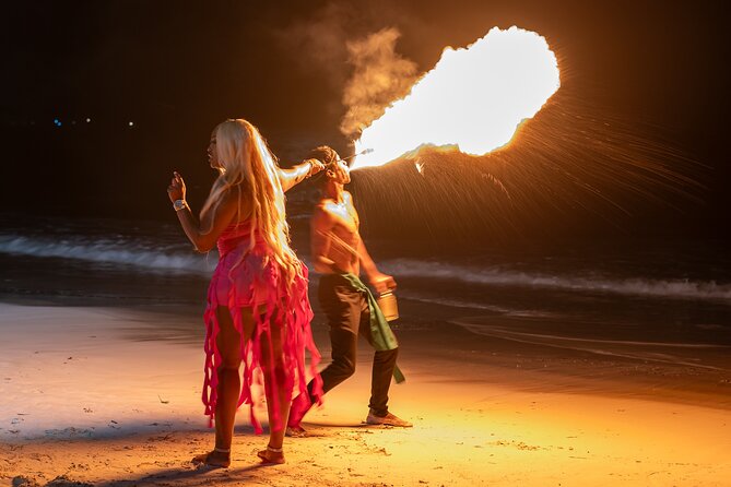 Birthday Fire Show experience in Montego Bay - A birthday set against firelight