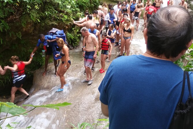 Blue Hole Adventure Ocho Rios. - The waterfall massage and first pool