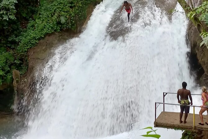 Blue Hole Adventure Ocho Rios. - The rope swing and optional 20-foot finale