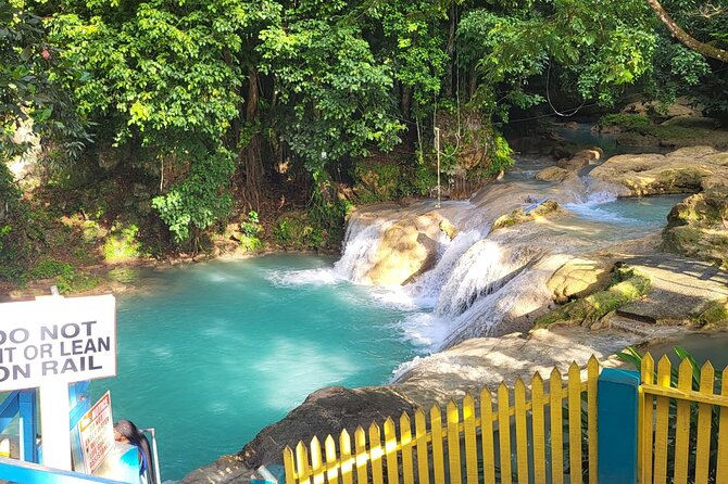 Blue Hole and Beach from Cruise ship Ports or Hotels in Ocho Rios - Romain and the local waterfall team