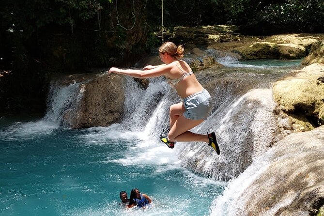 Blue Hole and Dunns River Falls the Number One Rated Excursions - Dunn’s River Falls, Jamaica’s famous waterfall climb