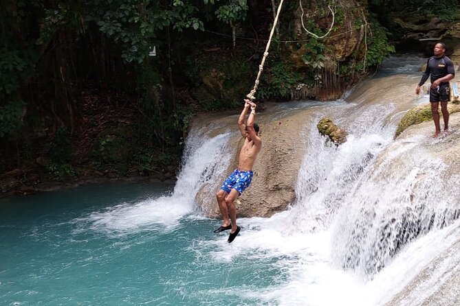 Blue Hole and Dunns River Falls the Number One Rated Excursions - Blue Hole, swimming pools and river crossings