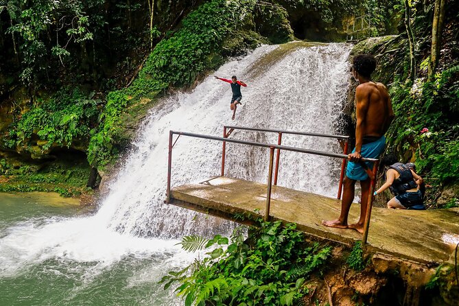 Blue Hole and River Rafting - A waterfall stop with a real choice of pace
