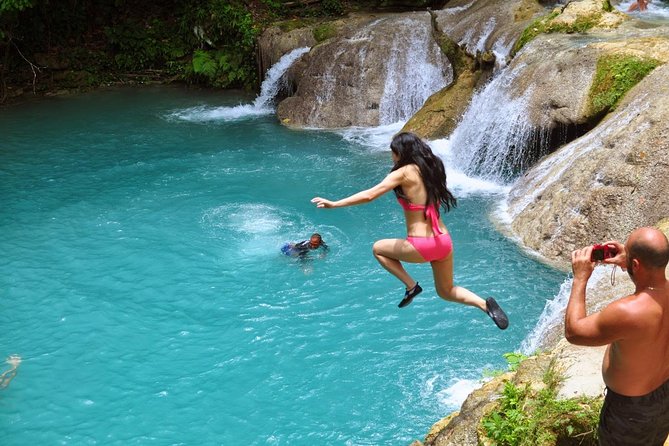 Blue Hole and Secret Falls Day Trip plus Shopping from Falmouth - A guide can make the rough footing easier