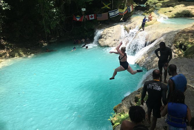 Blue Hole Jamaica Transportation Only - Entering a Water Area With Caves, Hiking, and Falls