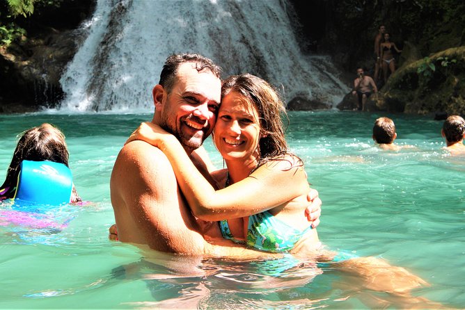 Blue Hole, Secret Falls, and Dunn's River Falls Combo Day-Trip - Lunch, jerk chicken, and an uneven extra