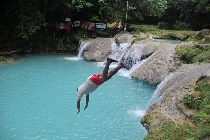 Blue Hole / Secret Falls Private Tour including Entry Fee - Rope swing, river pools, and waterfall climbs