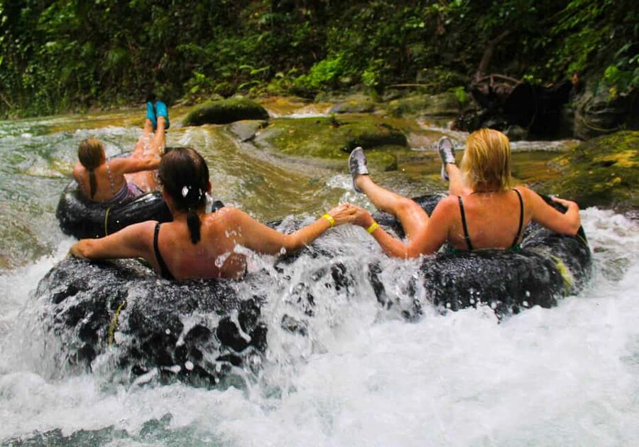 Blue Hole, Secret Falls, River Tubing and Dunn's River Falls - The private guide makes this workable for families