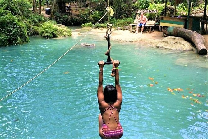 Blue Hole Waterfall & Beach Break Shore Excursion from Port of Falmouth - Blue Hole gives you Jamaica’s active side