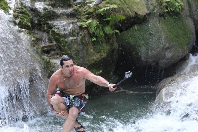 Blue Hole waterfalls from Runaway bay - Climbing, jumping, and the rope swing