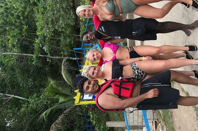 Blue hole waterfalls tour from Ocho Rios - Rope swinging into the water