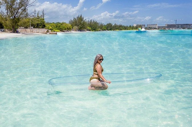 Clear Kayak Photoshoot in Montego Bay (Single) - The public beach setting and personal comfort
