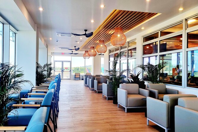 Club Mobay Sangster Airport VIP Lounge with Priority Entry - Inside the lounge: food, Wi-Fi, and family spaces