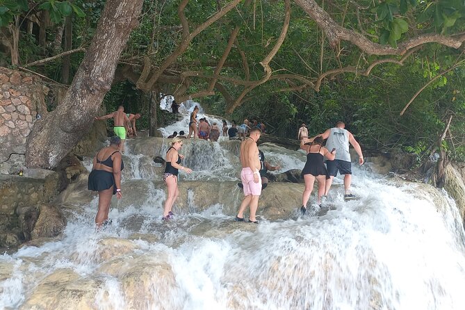 Custom COMBO to Mystic Mountain, Dunns River Falls & Blue Hole - Dunn’s River Falls, where the river meets the Caribbean