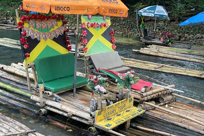 Dunn River Falls and Bamboo River Rafting in Ocho Rios Jamaica. - White River bamboo rafting, with a local voice