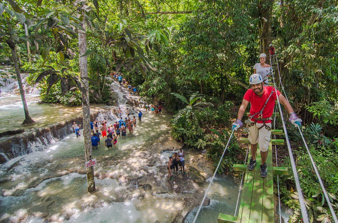 Dunn's River Falls and Zipline (Over the Falls) Adventure Tour from Ocho Rios - What the $158.98 price covers