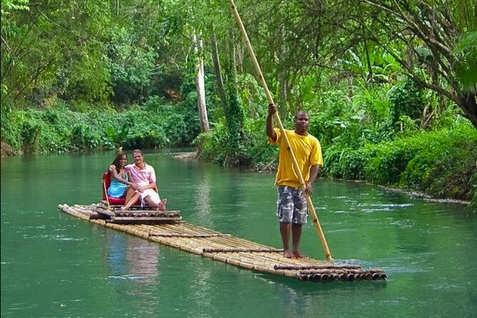 Dunn's River Falls, Blue Hole, Bamboo Rafting, Horseback Combo - Jamaican food in Ocho Rios