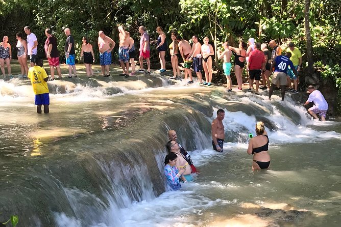 Dunn's River Falls From Montego Bay - Swimming at the white-sand beach