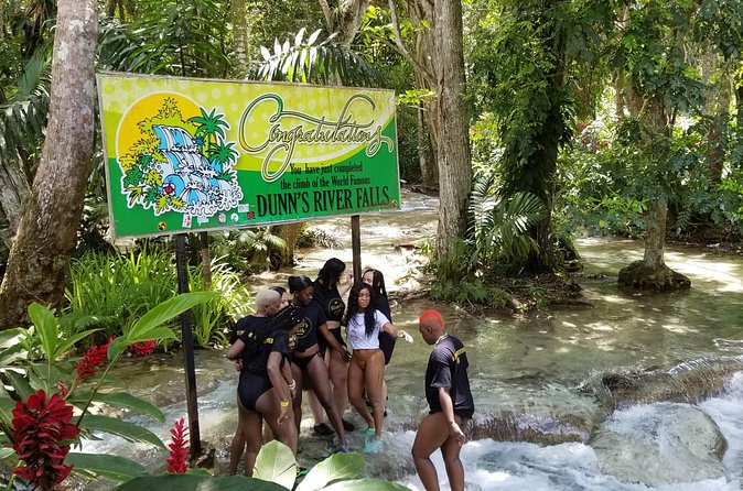 Dunn's River Falls & River Tubing with Lunch from Falmouth - Jerk lunch at Scotchies near Ocho Rios