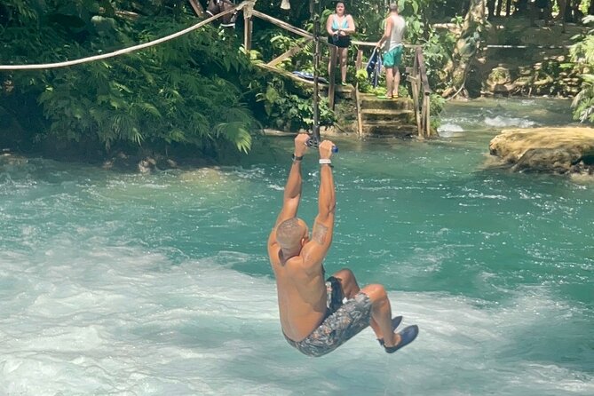 Dunn's River Park & Blue Hole Waterfall Combo from Montego Bay - Blue Hole: Pools, Rope Swings, and Jumping Platforms