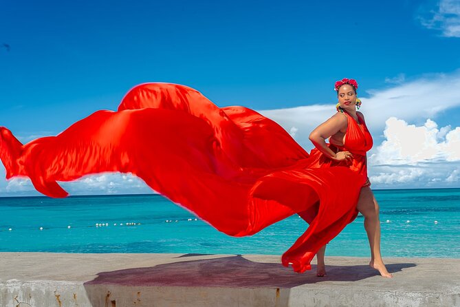 Flying Dress Photoshoot at Doctors Cave Beach Montego Bay Jamaica - What the $300 price means