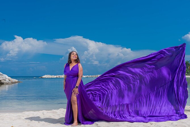 Flying Dress Photoshoot at Doctors Cave Beach Montego Bay Jamaica - Planning your appointment in Montego Bay