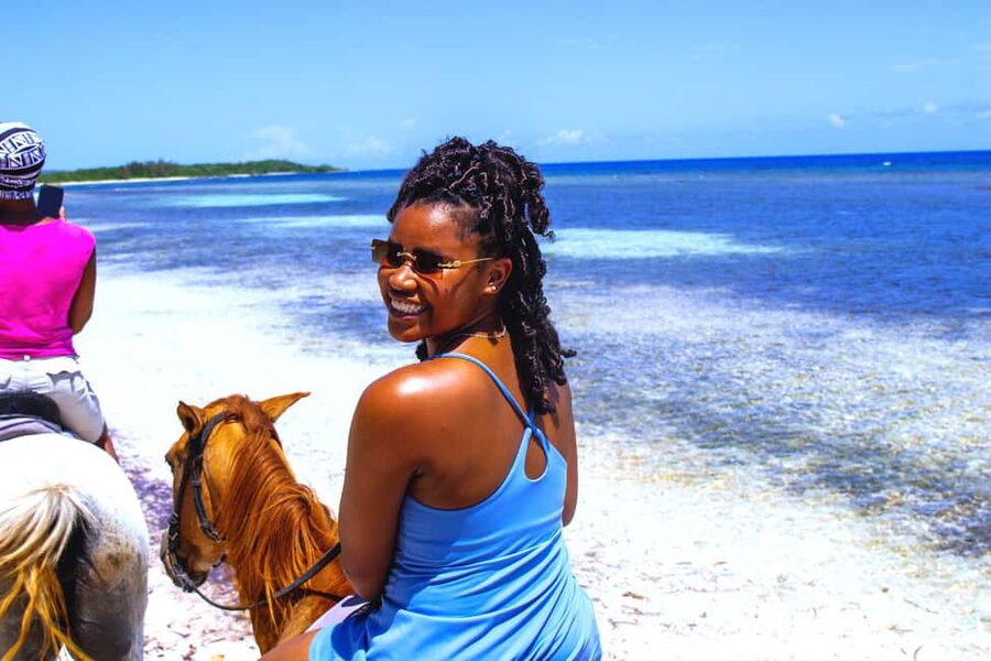 From Falmouth: Horseback Ride and Swim Beach Trip - Time to dry off under the gazebo