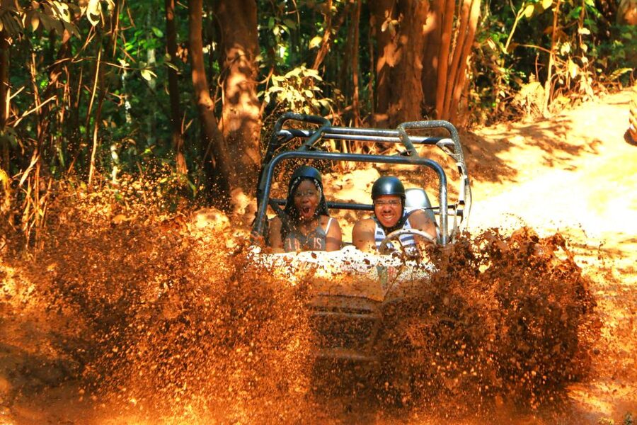 From Ocho Rios: Yaaman Adventure Park ATV Tour with Lunch - Getting ready for the muddy ATV ride
