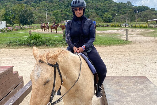Great River Rafting Limestone Foot Massage and Horseback Rides From Montego Bay - Riding a swimming horse into the Caribbean Sea