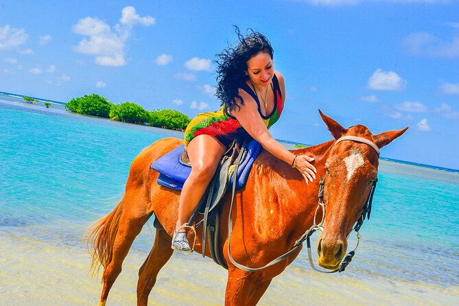 Horseback Ride and Swim Experience Montego with Transportation - Entering the sea with your horse