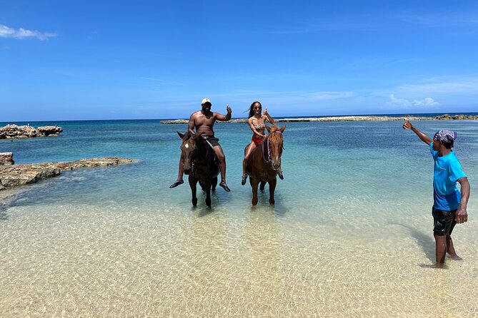 Horseback Ride and Swim Tour In Montego Bay - Entering the Caribbean Sea on horseback
