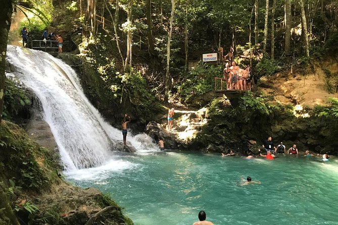 Horseback Ride, Blue Hole, Secret Falls, River Rafting & Tubing - Reaching Cool Blue Hole and Secret Falls