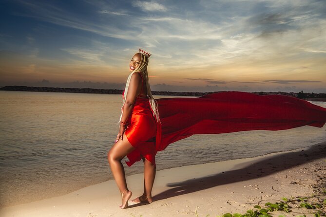 Jamaica Flying Dress Photoshoots - Why Doctors Cave Beach works for photographs