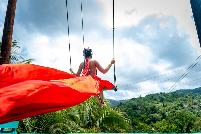 Jamaica Swing Drone Photoshoot with Dress Lunch and Transport - What the camera package gives you