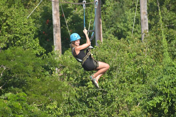 Jamwest Reggae Zipline Tour from Negril - The final rappel to the forest floor