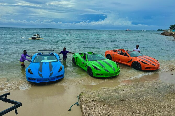 Jet Car Experience in Montego Bay - Safety briefing, life jackets, and the start of the ride
