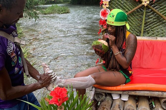 Montego Bay ATV Ride & Bamboo Rafting With Limestone Foot Massage - The limestone foot massage at Lethe
