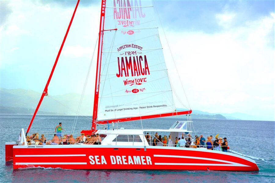 Montego Bay Catamaran Cruise and Snorkeling Tour - The front nets are the best place to relax