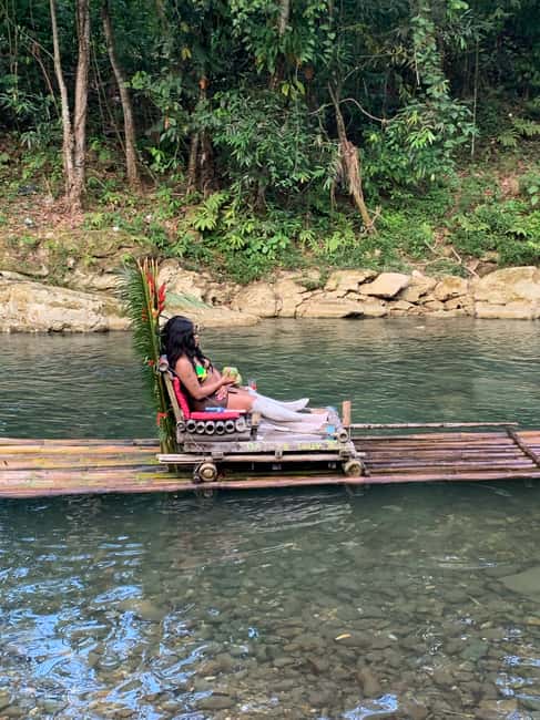 Montego Bay: River Rafting and Limestone Foot Massage - Boarding a 30-foot bamboo raft